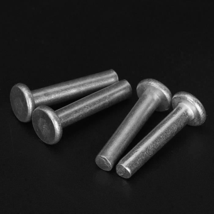 CC09729Fdit Rivet en aluminium massif 100pcs GB867 M4 Rivets en