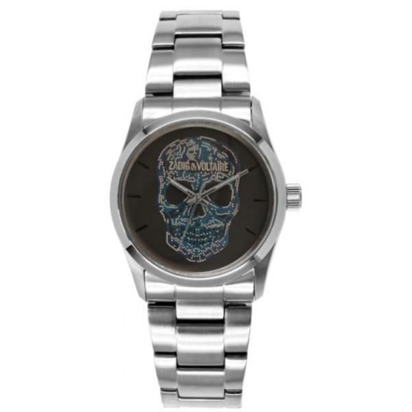 Montre Zadig \u0026 Voltaire Tête de Mort Argent 36mm , - Achat/vente montre -  Cdiscount