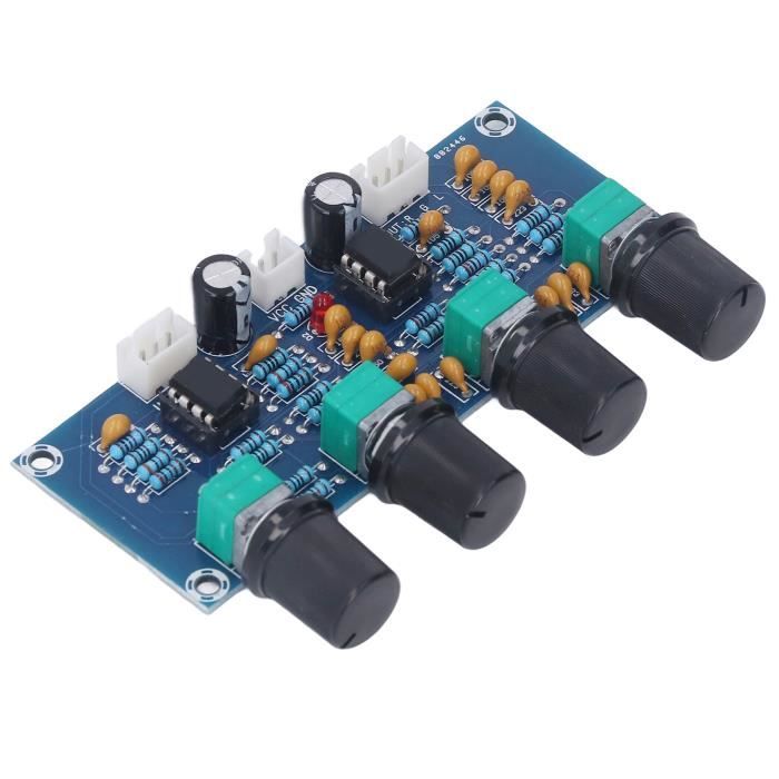 Carte Préampli Tonalité HiFi Classe A - Module Contrôle 4 Boutons Avec Volume, Aigus, Médiums, Basses