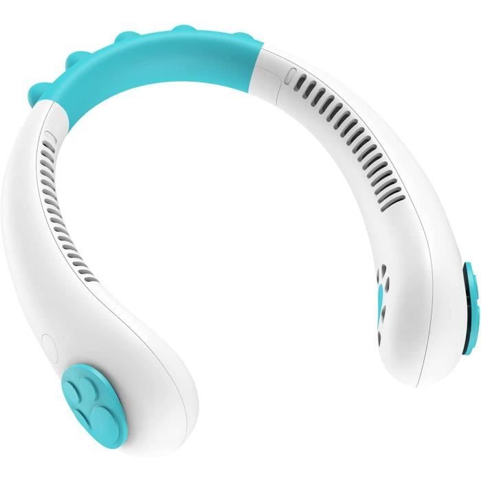 Ventilateur De Cou Pour Enfants Petit Ventilateur Léger Mode De Charge Ventilateur De Cou Suspendu Silencieux Extérieur Blanc - Zgeer