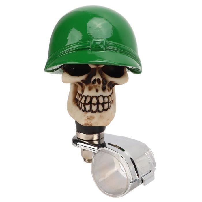 Bouton De Volant Crâne - Spinner Style Suicide Knob - Résine Et Métal - Noir - Pour Voiture, Camion, Bateau