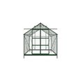 Serre de jardin en verre trempé 4 mm verte avec embase 9 m² - OTERIA-1
