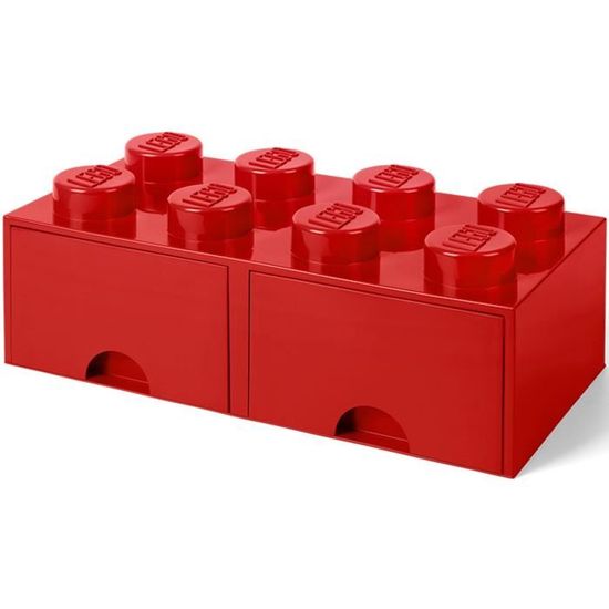 Boîte de rangement LEGO brique 8 avec 2 tiroirs-rose clair - Cdiscount  Maison