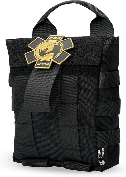 RHINO RESCUE IFAK Kit Trauma Noir, Molle Urgence Premiers Secours, EMT