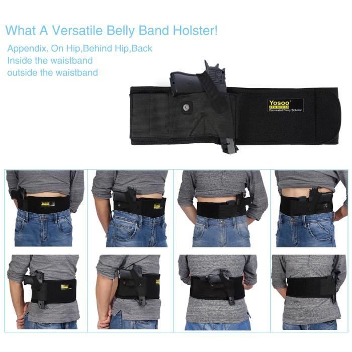 Étui Pistolet Ceinture Tactique - Nylon Réglable - Noir - Neuf Avec étiquettes