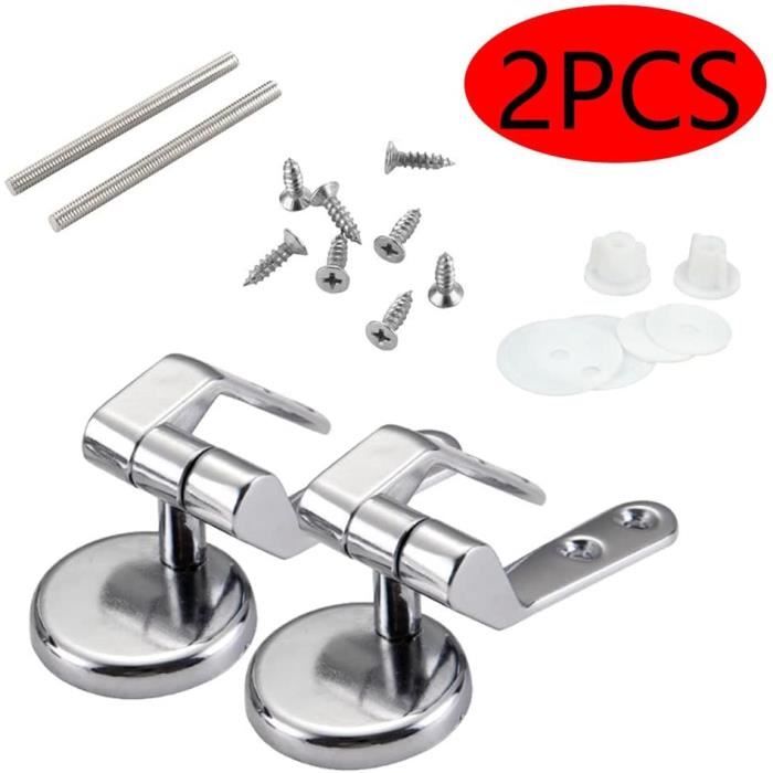 Attaches Charnière Abattant Wc 2 Pièces Fixations Remplacement Wc Kit  Fixations Remplacement Pour Wc Abattant Fixations Charn[u161] - Cdiscount  Bricolage