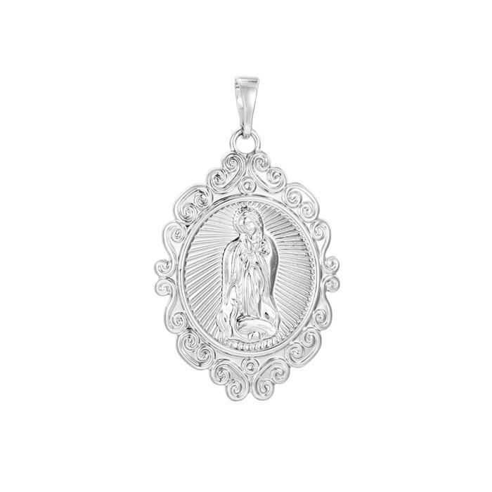 Collier Femme Chaîne Et Médaille Vierge Marie En Argent 925 - Longueur 41-45cm - Neuf Avec étiquettes