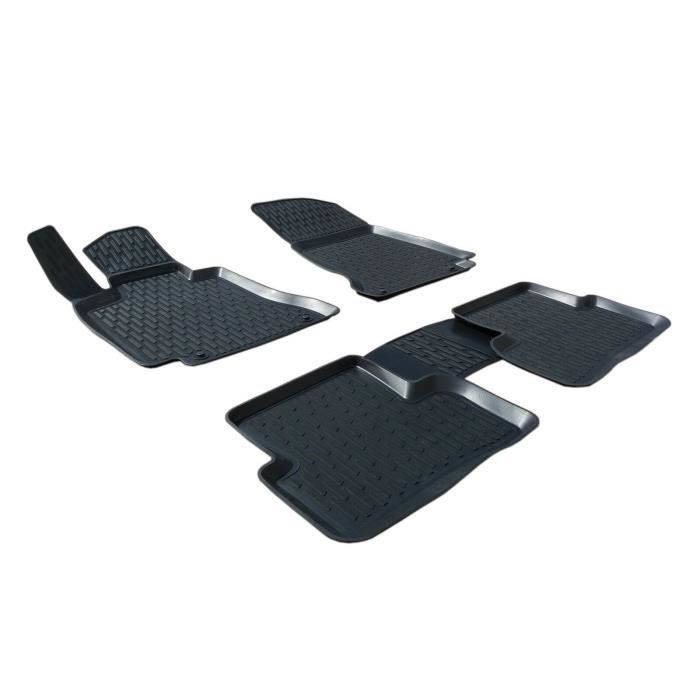 Tapis De Sol Caoutchouc 3D Sur Mesure Pour Mercedes CLS C218 2010-2018 - Protection Antidérapante Noire