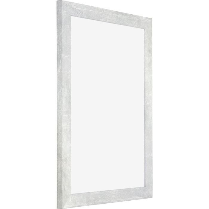 Cadre Photo 45x60 cm - Argent Mat - MDF - Pisa