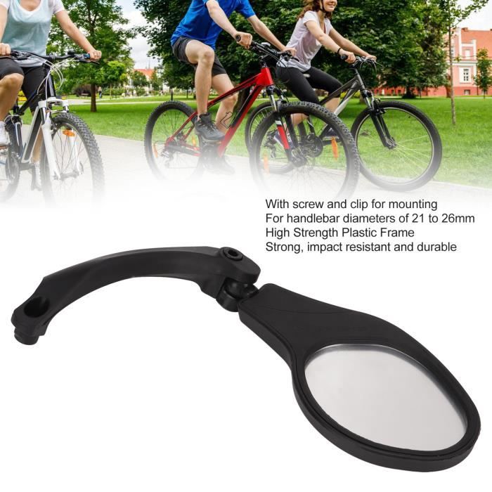 Rétroviseur Vélo Avec Réflecteur - Guidon Réglable 360° - Miroir HD Anti-Éblouissement - Compatible Vélo Électrique, VTT, Scooter