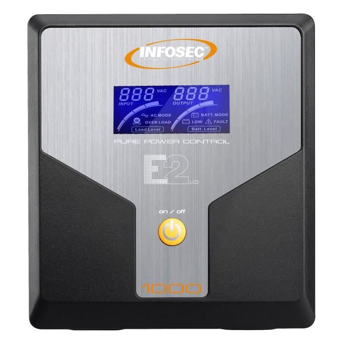 ONDULEUR E2 LCD ON LINE - 1000VA Infosec - Achat / Vente sur ONDULEUR E2 LCD ON LINE - 1000VA Infosec - Achat / Vente sur