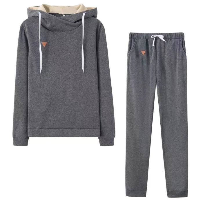 Survêtement Femme 2 Pièces - Sweat-shirt Zippé + Pantalon Jogging - Confortable Pour Sport, Yoga, Loisirs - Automne/hiver