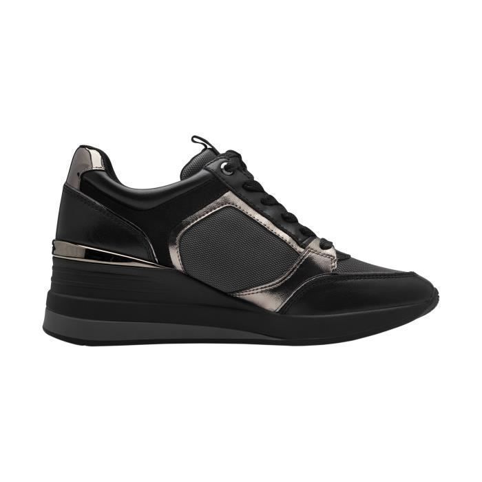 A Compense Basket Compensé Cuir Tamaris - Anthracite Anthracite - Cdiscount Chaussures