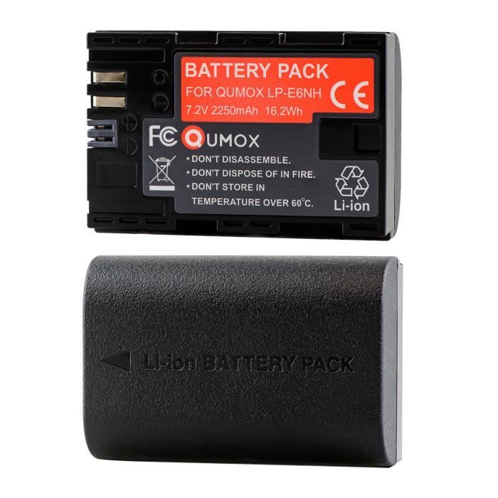 DSTE LP-E6 Li-ION Batterie et Chargeur USB Compatible pour Canon EOS 5D