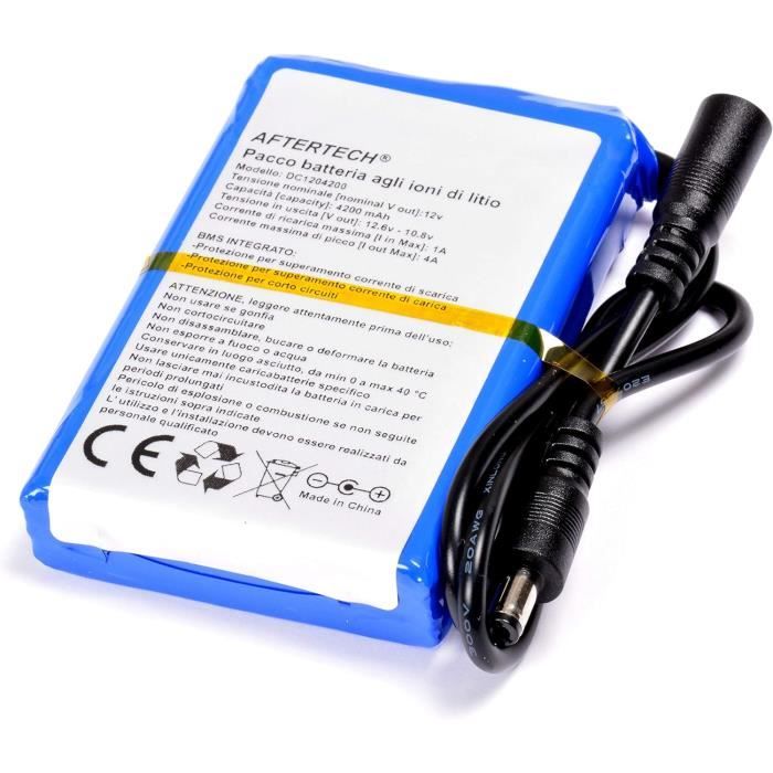 AFTERTECH Accu 12 V 4200 mAh 4,2 Ah oplaadbaar lithium 95 x 60 x 20 mm F2D3