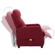 47053Haut de gamme® Fauteuil Relax électrique - Fauteuil de massage pour Salon ou Chambre à coucher - Bordeaux Tissu-2