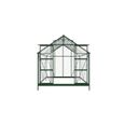 Serre de jardin en verre trempé 4 mm verte avec embase 9 m² - OTERIA-2