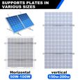 Yakimz Support pour panneau solaire jusqu'à 104 cm - Toit plat PV - Réglable de 0 à 90 ° - Lot de 2 - Aluminium-2