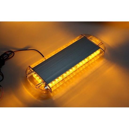 Feux Stroboscopiques RIGIDON 2x - Barre LED Orange 12V/24V, IP67 - Pour Véhicule Offroad, Bateau, Remorque