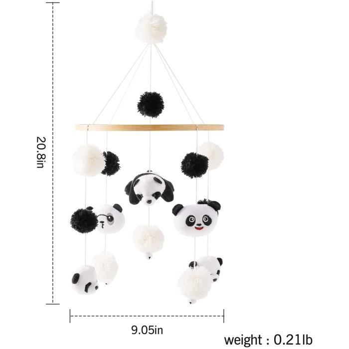 Mobile Lit Bébé Bois Mobile De Berceau Cloches De Lit Bébé Avec Nuages Boules De Feutre Jouets Mobile Suspendu Carillon De Vent Mobile Décoration De