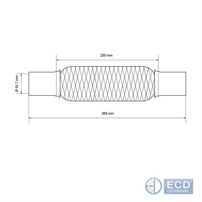 Tuyau flexible flexhose echappement 50 x 250/350 mm sans soudage type  universel - Cdiscount Auto