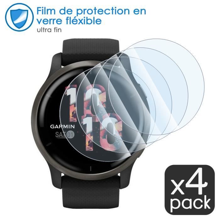 Pack x4] Protection d'écran en Verre Trempé Nano Flexible 9H pour Montre  connectée Garmin Venu 2 - KARYLAX - Cdiscount Téléphonie