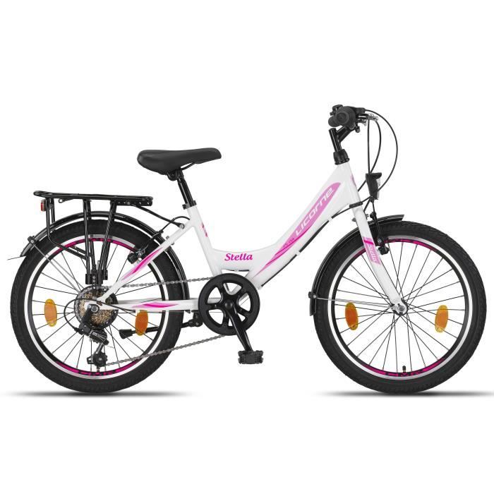 Licorne Bike Stella Premium City Bike 24 26 et 28 pouces Velo hollandais Garcon 20 Blanc