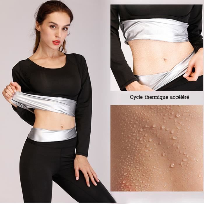 Combinaison De Sudation Femme - Fermeture éclair, Capuche - Pour Fitness, Gym, Perte De Poids - Coupe-vent Et Imperméable
