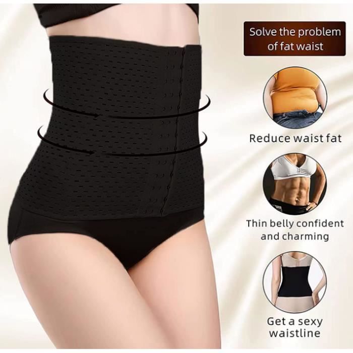 Gaine Amincissante Invisible Ventre Plat Ceinture Abdominale Gainante Femme  Apres Accouchement Récupération bandit de ventre Noir - Cdiscount  Prêt-à-Porter