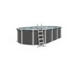 Kit Piscine hors sol acier TRIGANO Osmose - 640 x 395 x 132 cm - Ovale (Avec kit filtration, tapis de sol + échelle de sécurité)-3