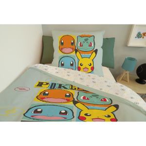 Halantex Parure de Lit Pikachu Réversible, Housse de Couette Pokemon  140x200 cm + Taie d'oreiller 65x65 cm : : Cuisine et Maison
