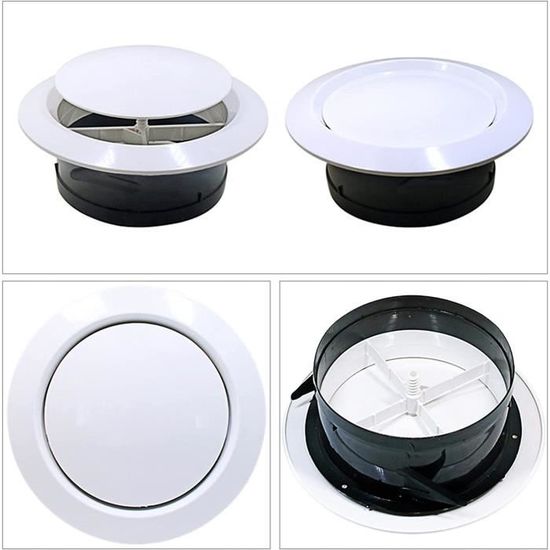 Grille Ventilation Ronde à Encastrer Intérieur/extérieur-40mm- Lot De 4