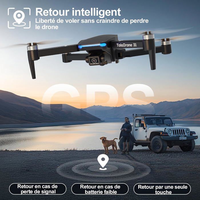 Drone Ting 998 Pro Avec Caméra 4K - Batterie Incluse, Portée 100m, Neuf