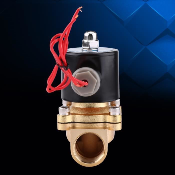 Électrovanne Électrique Laiton G1/4 DN8 AC 220V NC - Vanne Solénoïde Pour Air Eau Huile SWAWIS