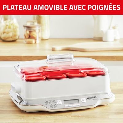 Yaourtiere Seb YAOURTIERE YG661500 MULTIDELICES EXPRESS 12 POTS ROUGE - YAOURTIERE  MULTIDELICES EXPRESS 12 POTS ROUGE