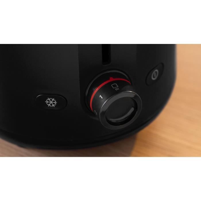 Bosch MyMoment TAT2M123 - Toaster Grille-Pain Compact 2 Fentes 950W - Arrêt Automatique, Décongélation Et Réchauffage - Noir