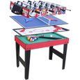 Multi Jeux 4 en 1, Table Pliable, Multifonction Sport Billard/Tennis de Table/ Hockey/Babyfoot-0