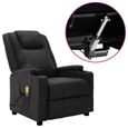 7632Inspiré® Fauteuil luxe confort & relaxation,Fauteuil de massage inclinable électrique Noir Similicuir SIZE:75 x 88 x 106 cm Meub-0