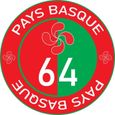 64 Pays Basque Euskal Herria croix basque Lauburu rouge et vert rond autocollant adhésif sticker logo867 (Taille: 4 cm)-0