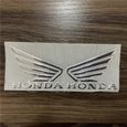 Décoration véhicule,Autocollants de Moto pour Honda Wing,décorations universelles,logo de réservoir d'huile et de - Type Argent-0