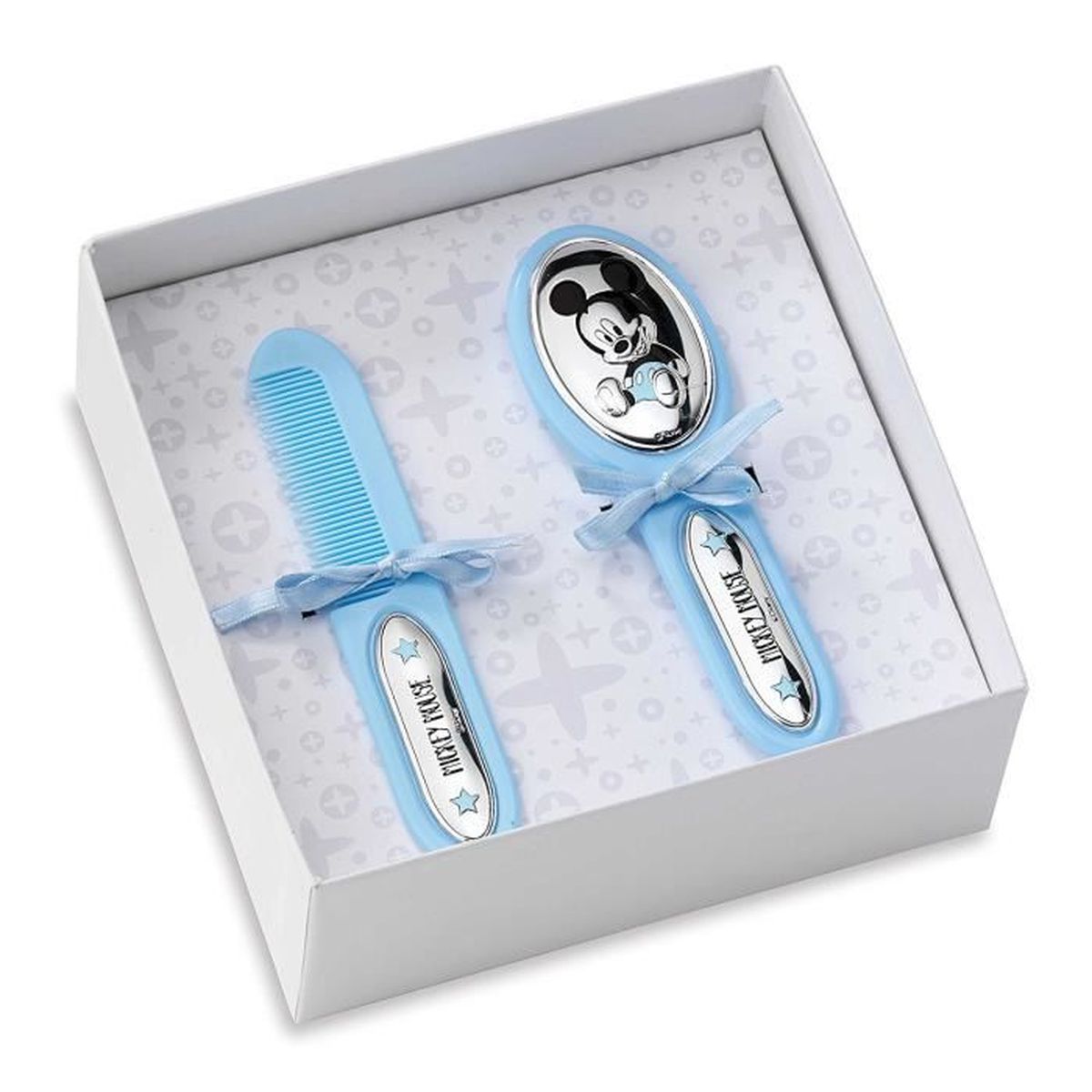 Valenti Co Set Brosse Et Peigne Argent Mickey Disney Cdiscount Puericulture Eveil Bebe
