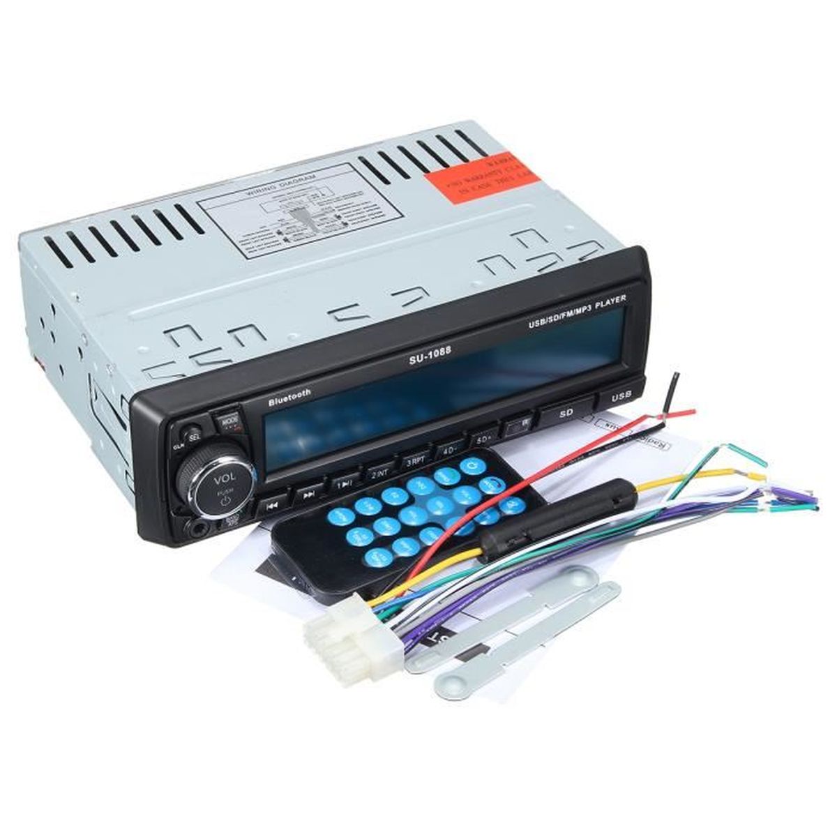 NEUFU 12V Bluetooth Voiture Stéréo Autoradio Main Libre InDash Lecteur