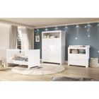 TRENDTEAM Chambre bébé Trio : Lit 70 x 140 cm + Commode à langer + Armoire OLIVIA - Blanc - TREND TEAM