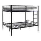 HABITAT ET JARDIN Lit superposé double "Adam" - Sommier inclus - 140 x 190 cm - Noir