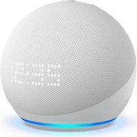 Haut-parleur intelligent Amazon Echo Dot 5 Clock - Blanc - Contrôlez votre maison numérique avec votre voix