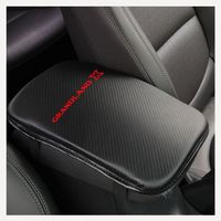 Rouge -Accoudoir de voiture en cuir Pu, Texture Fiber de carbone, coussin de Protection de stockage pour Opel Grandland X