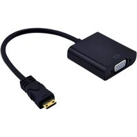 CABLING® Câble adaptateur noir avec deux prises Mini HDMI vers VGA