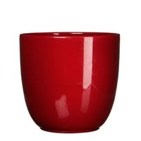 Pot de Fleur Tusca - H28,5 x Ø31 cm - Rouge foncé 