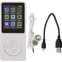 XIG Lecteur de musique numérique ultra fin 1.8' 32 Go LCD MP3 MP4 Noir