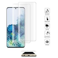 Pour Samsung Galaxy S20+ Plus- S20+ 5G 6.7": Lot- pack de 2 Films Protection écran VERRE Trempé Bord Incurvé Resistant -